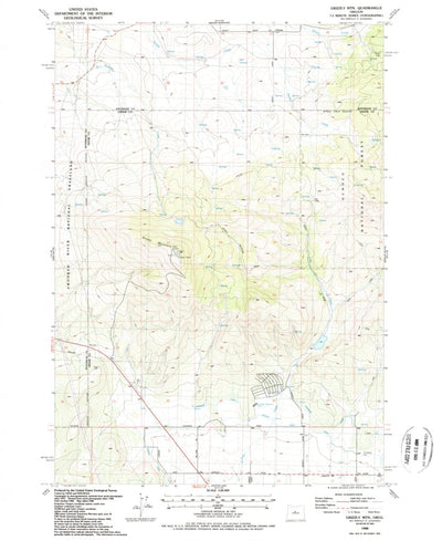 United States Geological Survey Grizzly Mountain, OR (1988, 24000-Scale) digital map