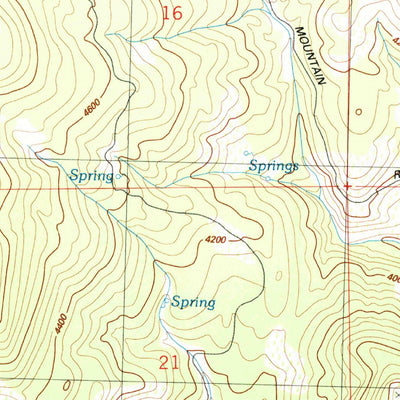 United States Geological Survey Grizzly Mountain, OR (1988, 24000-Scale) digital map