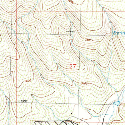 United States Geological Survey Grizzly Mountain, OR (1988, 24000-Scale) digital map