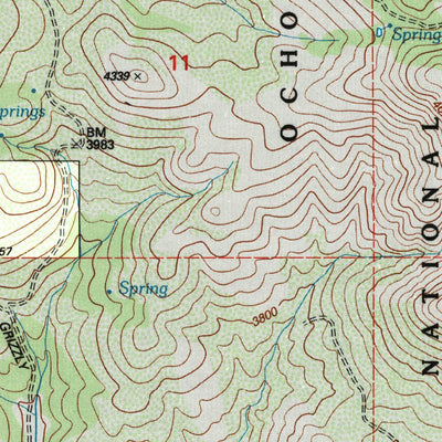 United States Geological Survey Grizzly Mountain, OR (1992, 24000-Scale) digital map