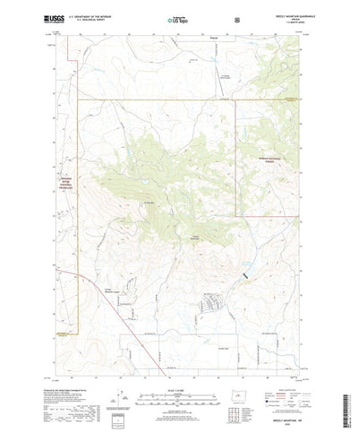 United States Geological Survey Grizzly Mountain, OR (2020, 24000-Scale) digital map