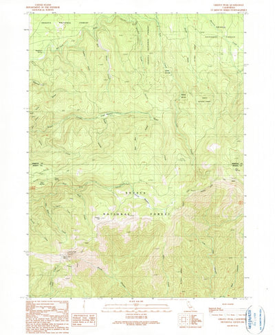 United States Geological Survey Grizzly Peak, CA (1990, 24000-Scale) digital map