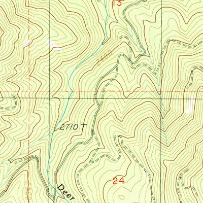 United States Geological Survey Grizzly Peak, OR (1988, 24000-Scale) digital map