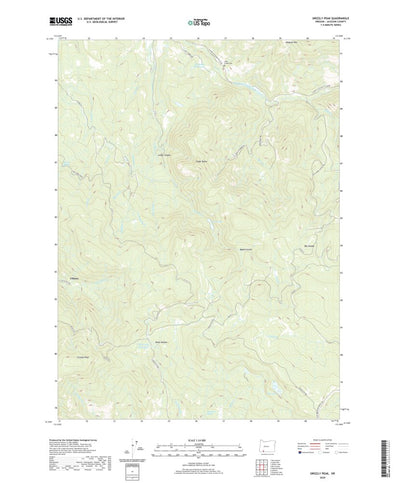 United States Geological Survey Grizzly Peak, OR (2020, 24000-Scale) digital map