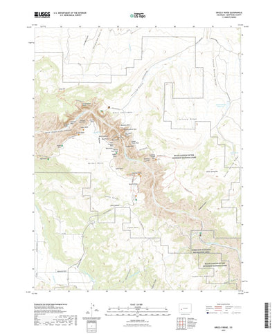United States Geological Survey Grizzly Ridge, CO (2022, 24000-Scale) digital map