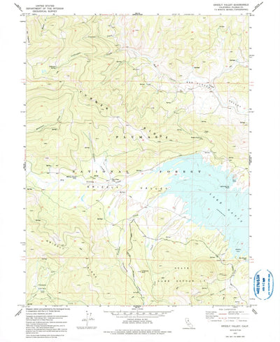 United States Geological Survey Grizzly Valley, CA (1972, 24000-Scale) digital map