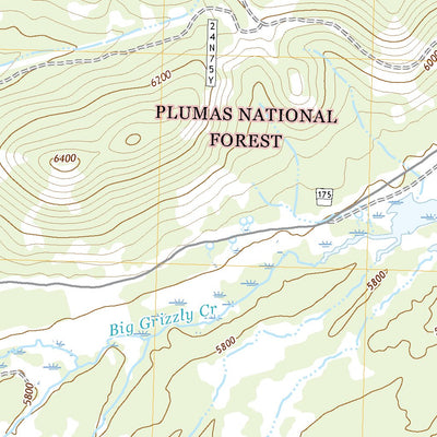 United States Geological Survey Grizzly Valley, CA (2021, 24000-Scale) digital map