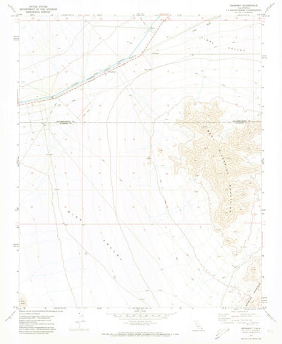 United States Geological Survey Grommet, CA (1971, 24000-Scale) digital map