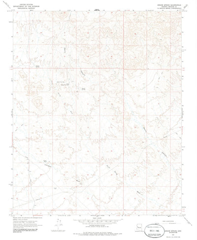 United States Geological Survey Groom Spring, AZ (1967, 24000-Scale) digital map