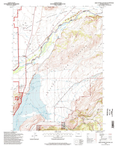 United States Geological Survey Gros Ventre Junction, WY (1996, 24000-Scale) digital map