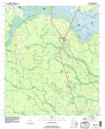United States Geological Survey Gross, FL-GA (1993, 24000-Scale) digital map