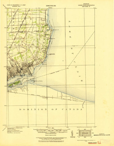United States Geological Survey Grosse Pointe, MI (1918, 62500-Scale) digital map