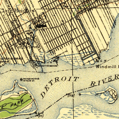 United States Geological Survey Grosse Pointe, MI (1918, 62500-Scale) digital map