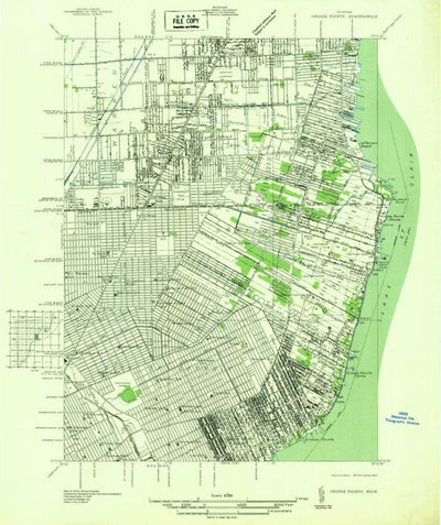 United States Geological Survey Grosse Pointe, MI (1936, 31680-Scale) digital map