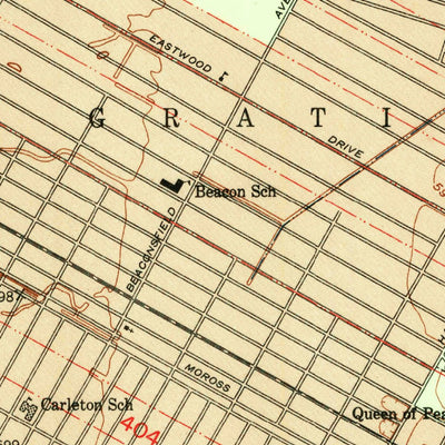 United States Geological Survey Grosse Pointe, MI (1952, 24000-Scale) digital map