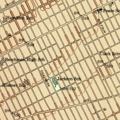 United States Geological Survey Grosse Pointe, MI (1952, 24000-Scale) digital map