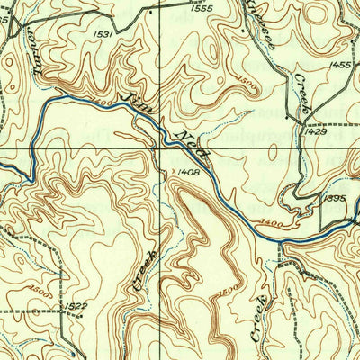 United States Geological Survey Grosvenor, TX (1927, 62500-Scale) digital map