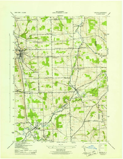 United States Geological Survey Groton, NY (1943, 31680-Scale) digital map