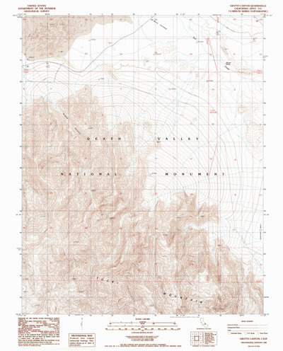 United States Geological Survey Grotto Canyon, CA (1988, 24000-Scale) digital map