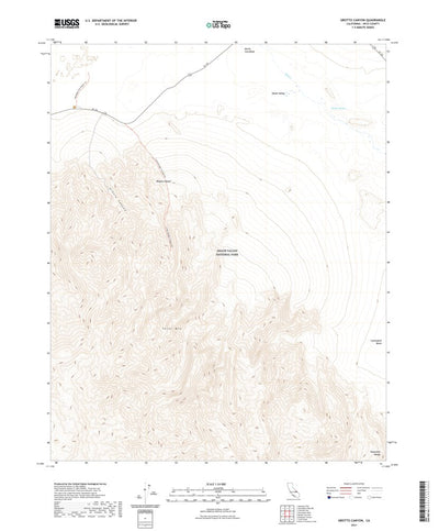 United States Geological Survey Grotto Canyon, CA (2021, 24000-Scale) digital map