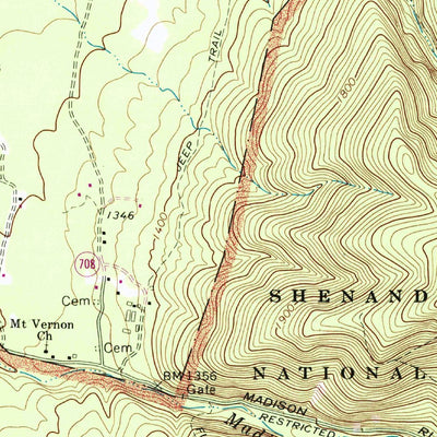 United States Geological Survey Grottoes, VA (1964, 24000-Scale) digital map