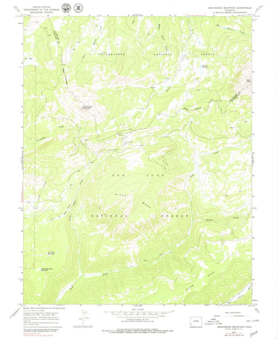 United States Geological Survey Groundhog Mountain, CO (1964, 24000-Scale) digital map