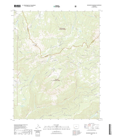 United States Geological Survey Groundhog Mountain, CO (2022, 24000-Scale) digital map