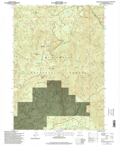 United States Geological Survey Groundhog Mountain, OR (1997, 24000-Scale) digital map