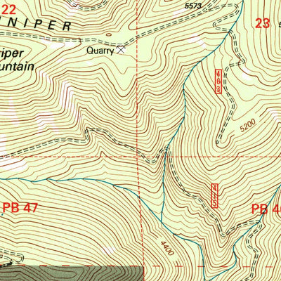 United States Geological Survey Groundhog Mountain, OR (1997, 24000-Scale) digital map