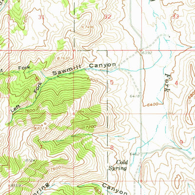 United States Geological Survey Grouse, ID (1960, 62500-Scale) digital map