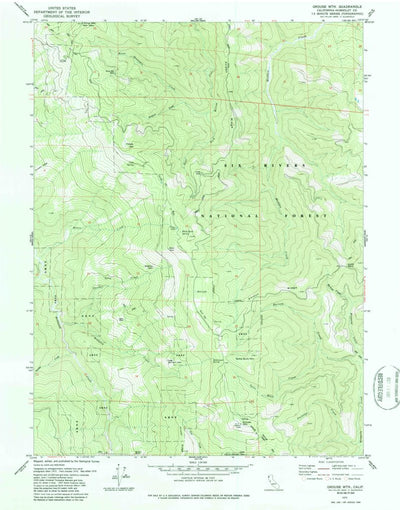 United States Geological Survey Grouse Mountain, CA (1979, 24000-Scale) digital map