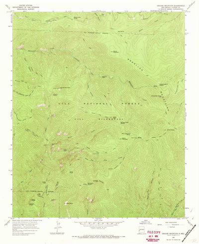 United States Geological Survey Grouse Mountain, NM (1965, 24000-Scale) digital map