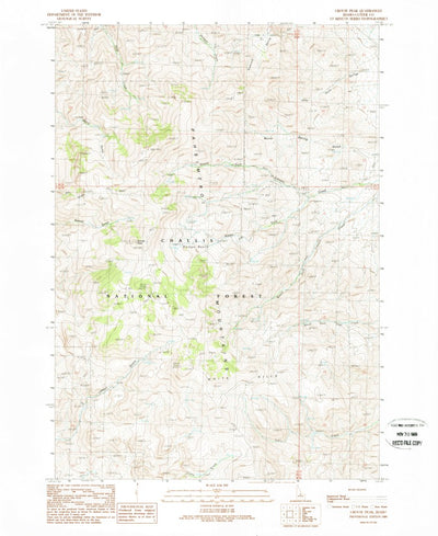 United States Geological Survey Grouse Peak, ID (1989, 24000-Scale) digital map
