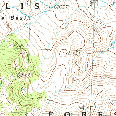 United States Geological Survey Grouse Peak, ID (1989, 24000-Scale) digital map