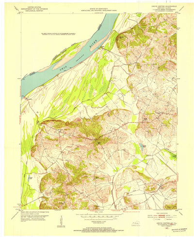United States Geological Survey Grove Center, KY-IL (1953, 24000-Scale) digital map