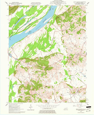 United States Geological Survey Grove Center, KY-IL (1959, 24000-Scale) digital map