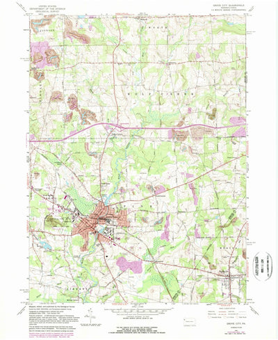United States Geological Survey Grove City, PA (1961, 24000-Scale) digital map