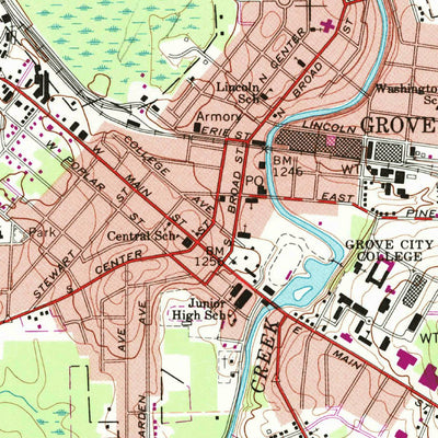 United States Geological Survey Grove City, PA (1961, 24000-Scale) digital map