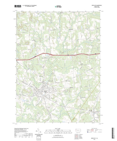 United States Geological Survey Grove City, PA (2023, 24000-Scale) digital map