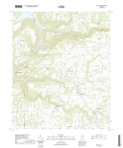 United States Geological Survey Grove Oak, AL (2020, 24000-Scale) digital map