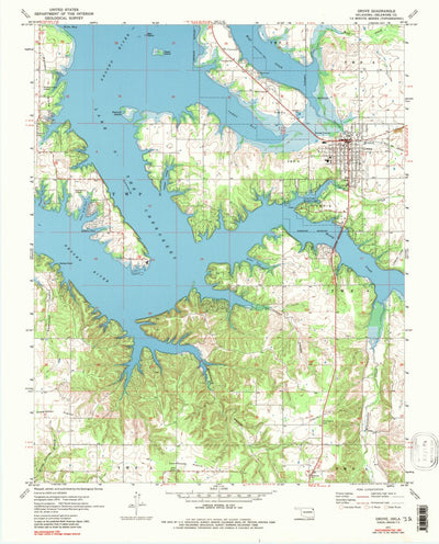 United States Geological Survey Grove, OK (1971, 24000-Scale) digital map