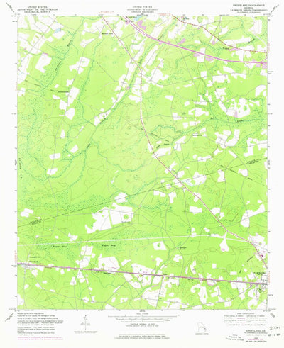 United States Geological Survey Groveland, GA (1976, 24000-Scale) digital map