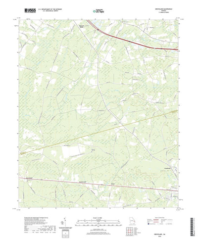 United States Geological Survey Groveland, GA (2020, 24000-Scale) digital map