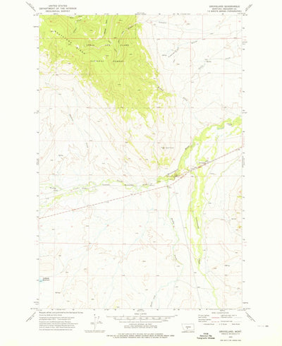 United States Geological Survey Groveland, MT (1972, 24000-Scale) digital map