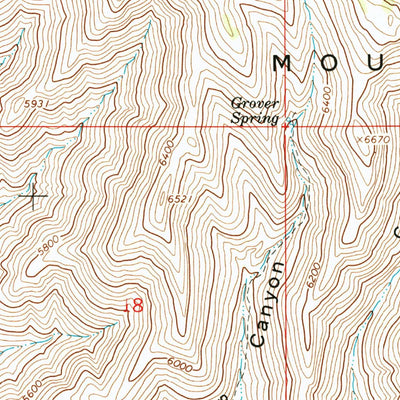 United States Geological Survey Grover Canyon, ID-UT (1968, 24000-Scale) digital map