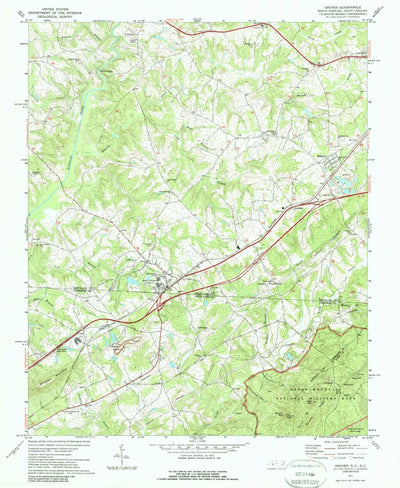 United States Geological Survey Grover, NC-SC (1971, 24000-Scale) digital map