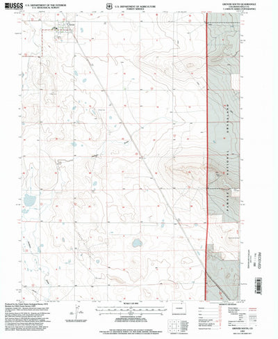 United States Geological Survey Grover South, CO (1997, 24000-Scale) digital map