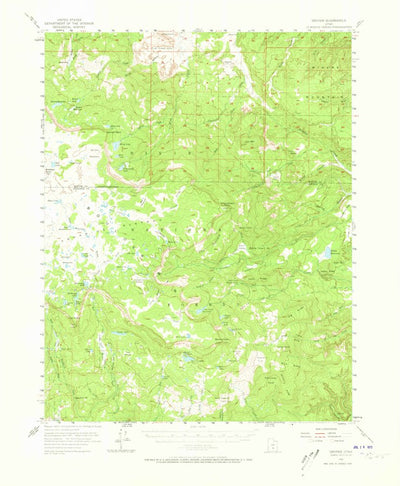 United States Geological Survey Grover, UT (1952, 62500-Scale) digital map