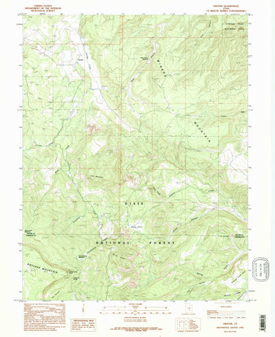 United States Geological Survey Grover, UT (1985, 24000-Scale) digital map