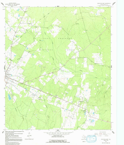 United States Geological Survey Groveton East, TX (1963, 24000-Scale) digital map